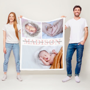 Baby Statistieken Aangepaste Persoonlijke Fleece D Deken