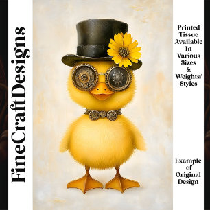 Baby Steampunk Eendje Boog Bril L1 Decoupage Tissuepapier