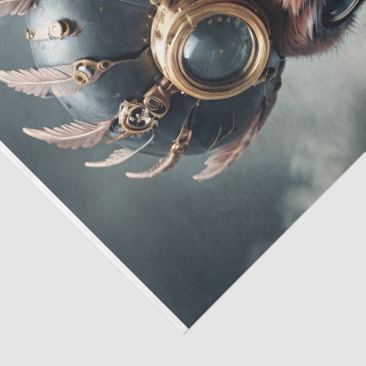 Baby Steampunk Uil -Decoupage- Tissuepapier (Detail)