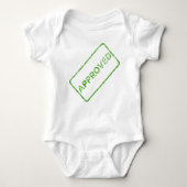 Baby Stempel "goedgekeurd" Romper (Voorkant)