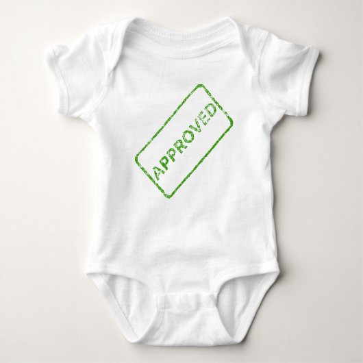 Baby Stempel "goedgekeurd" Romper (Voorkant)