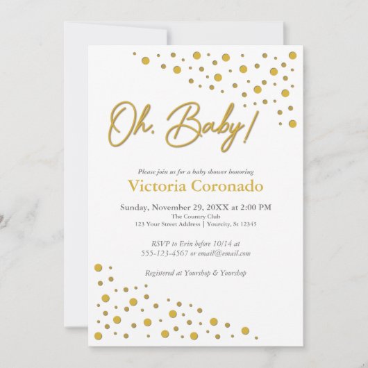 Baby Steps Baby Shower Invitations (Devant)