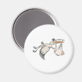 Baby Storch Klapperstorch stork Magneet (Voorkant / Achterkant)