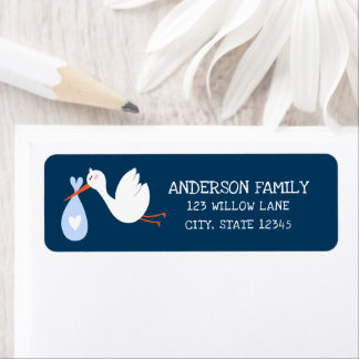 Baby Stork retouradres Etiket