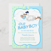 Baby Storm met een Cute Little Baby Boy Kaart (Voorkant)