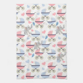 Baby Stroller Elephant Kitchen Hand Towel  Theedoek (Verticaal)