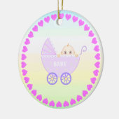 Baby Stroller Keramisch Ornament (Links)