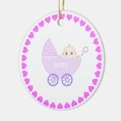 Baby Stroller Keramisch Ornament (Links)