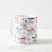 Baby Stroller Twins Elephant Hearts Coffee Mugs  (Devant gauche)