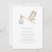 Baby Strooi minimum waterverf baby shower Kaart (Voorkant)