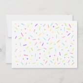 Baby Strooi Roze Paarse Goud Dank u Bedankkaart (Achterkant)