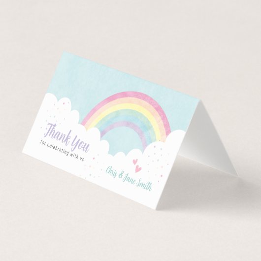 Baby Strooit Pastel Regenboog Kaart (Voorkant)