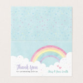 Baby Strooit Pastel Regenboog Kaart (Buitenkant ongevouwen)