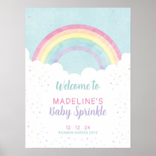 Baby Strooit Pastel Regenboog Poster