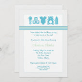 Baby Stuff Invitations de douche pour bébés - Garç (Devant / Derrière)