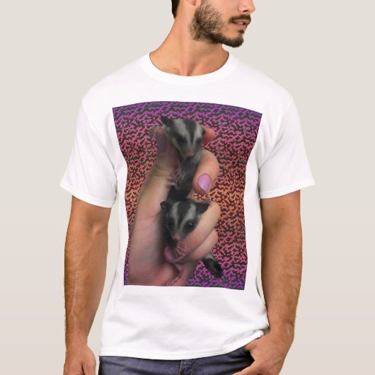 Baby Sugar Gliders met Funky Background Shirt (Voorkant)