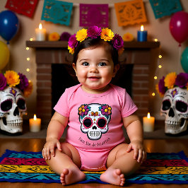 🌹Baby Sugar Skull met madeliefjes 🌹 Romper