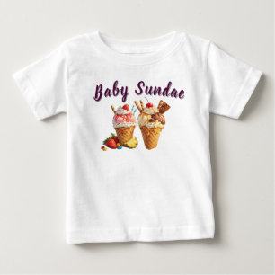 Baby Sundae Persoonlijk Ijs T-Shirt Schattig