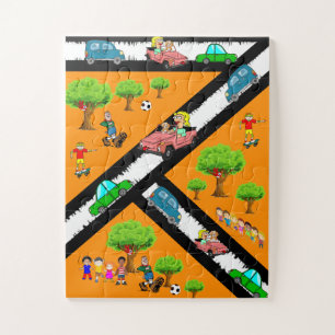 Baby surdimensionné Puzzle Park Cars Chiens Arbres