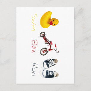 Baby Swim Bike Run Briefkaart