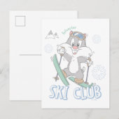 Baby SYLVESTER™ Skiclub Briefkaart (Voorkant / Achterkant)