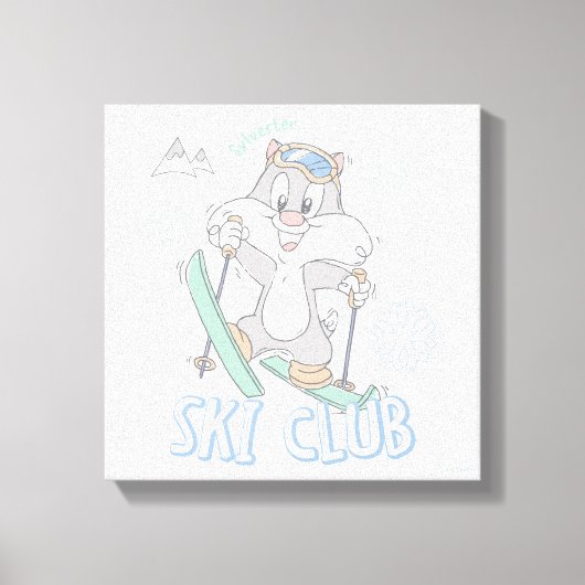 Baby SYLVESTER™ Skiclub Canvas Afdruk (Voorkant)