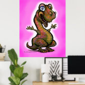 Baby T-Rex Poster (Thuiskantoor)