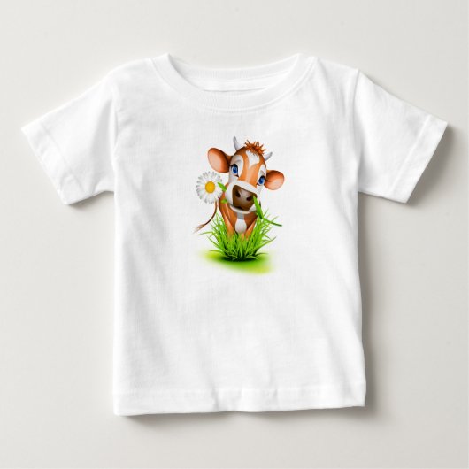 Baby T-shirt-Daisy Koe (Voorkant)