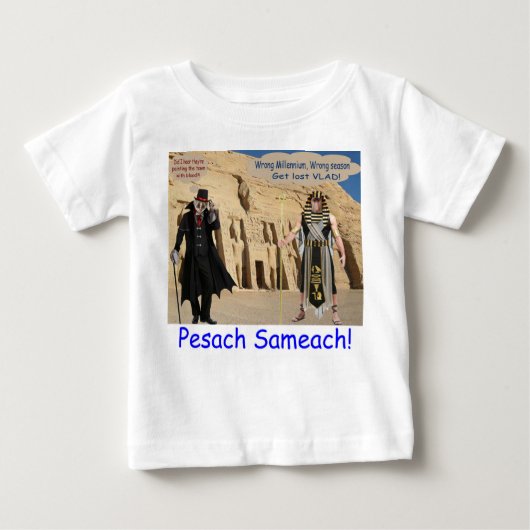 baby t-shirt. Gelukkig Pascha. loris/aap (Voorkant)