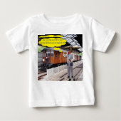 baby t-shirt. Gelukkige Vaderdag. koe/dirigent (Voorkant)