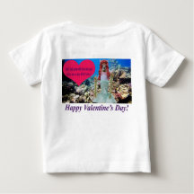 baby t-shirt. Gelukkige Valentijnsdag. doe/zeemeer