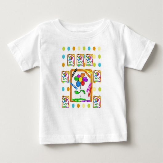Baby T-shirt krijtje (Voorkant)