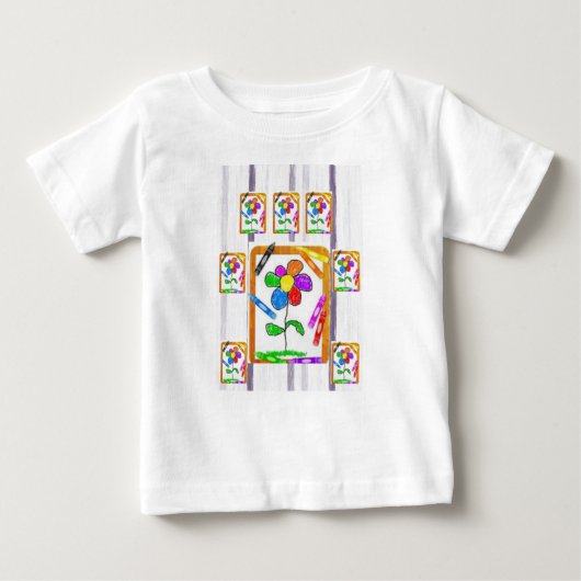 Baby T-shirt krijtje (Voorkant)