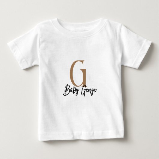 Baby T-Shirt met aangepaste Monogram Naam – Minima (Voorkant)
