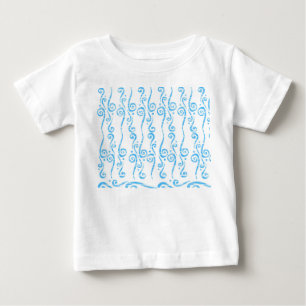 Baby t-shirt met blauwe spiralen