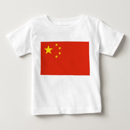 Baby T-shirt met Chinese vlag (Voorkant)