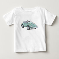 Baby t-shirt met een kever trapauto