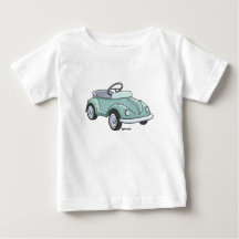 Baby t-shirt met een kever trapauto