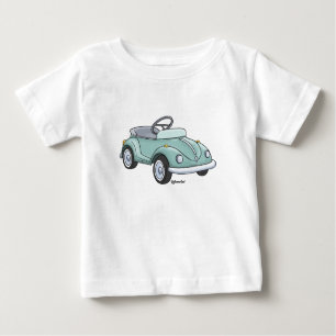 Baby t-shirt met een kever trapauto