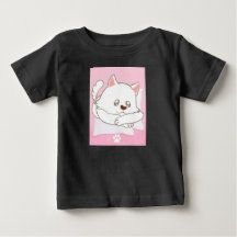 Baby T-shirt met grappige kattenprint