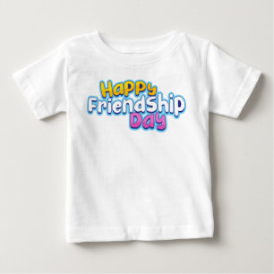 Baby T-shirt met "Happy Friendship Day" Logo