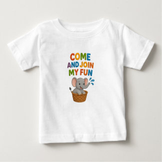 Baby T-shirt met leuke olifant