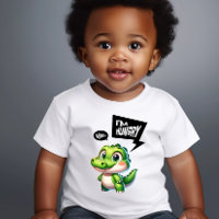 Baby T-shirt met Schattigee hongerige krokodil