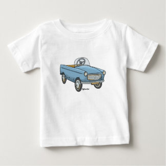 Baby t-shirt met vintage Peugeot trapauto