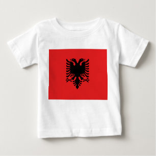 Baby T-shirt met vlag van Albanië
