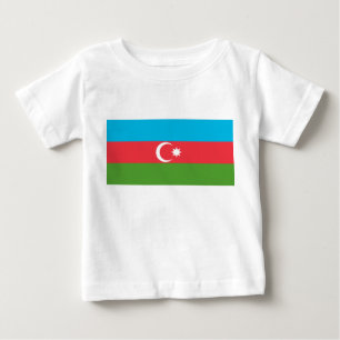 Baby T-shirt met vlag van Azerbeidzjan