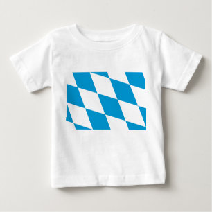 Baby T-shirt met vlag van Beieren, Duitsland