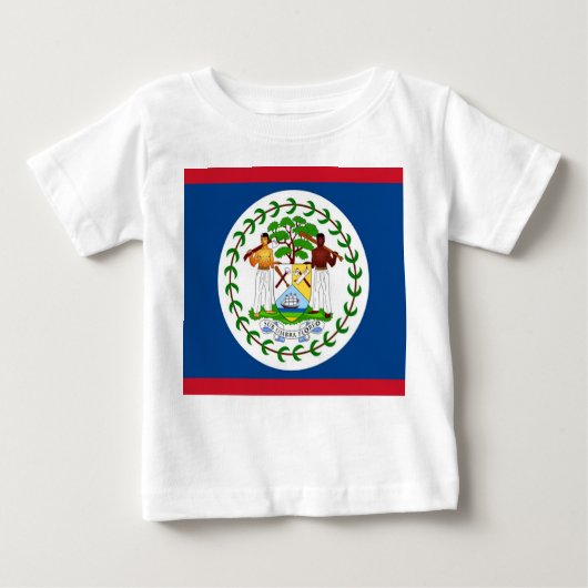 Baby T-shirt met vlag van Belize (Voorkant)
