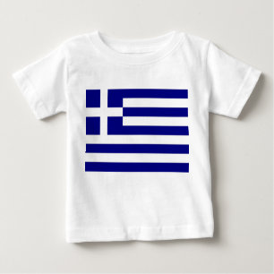 Baby T-shirt met vlag van Griekenland