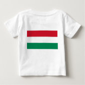 Baby T-shirt met vlag van Hongarije (Achterkant)